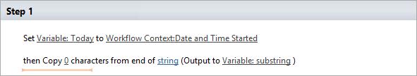 Figure 8: Create a date 9. Click the 0 (zero) characters and change it to 4 (since years are 4 digits). 10. Set the output variable by selecting Create a new variable. Name: as Year. Type: as String.