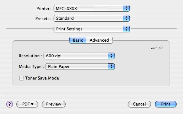 7. Printing and Faxing Print settings 7 Choose the Resolution and Media Type, and if you want to use