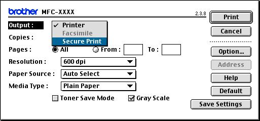 7. Printing and Faxing Secure Print 7 Secure documents are documents that are password protected when they are sent to the machine. Only the people who know the password will be able to print them.