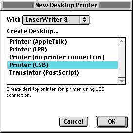 7. Printing and Faxing c Choose Printer (USB),