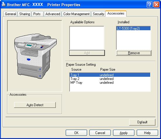 1. Printing Accessories tab 1 To access the Accessories tab, click the Start button and Printers and Faxes. (For Windows 98/98SE/Me/2000 Professional and Windows NT 4.