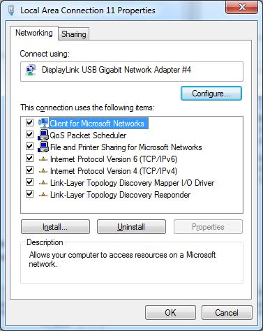 Choose the Advanced Tab 5.2. Configuring the adapter MAC address By default, every DisplayLink Ethernet adapter has its own unique layer 2 MAC address.