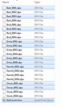 Exporting as DPX 6. Ctrl+click or Shift+click to select multiple files. 7. From the Files of Type menu either select the Avid Image Sequencer (.