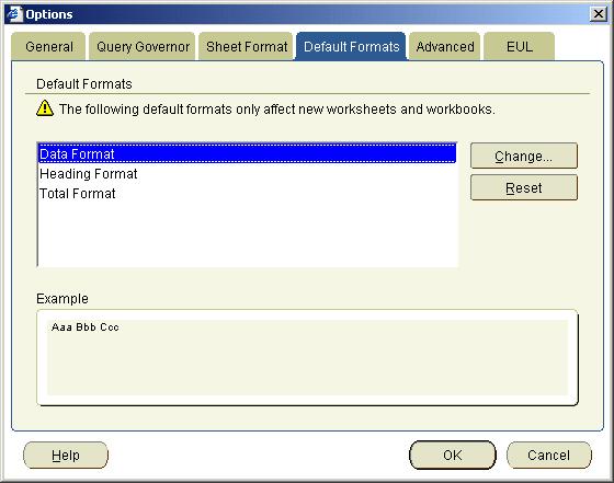 Lesson 2: Getting the data you want background colors, and text alignment settings. The default settings that you specify become the default settings for new workbooks that you create.