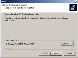4 Specify the folder in which to install STEN-TEL Companion. Click "Browse" to change the installation folder.