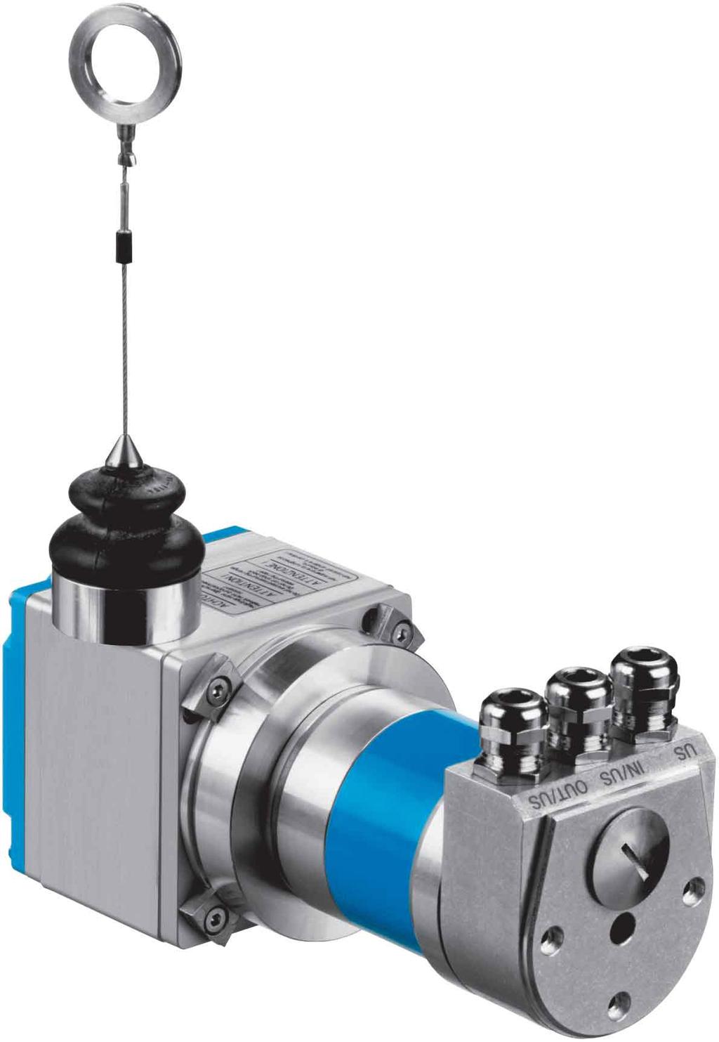 Absolute wire draw encoder BTF08 field buses, measuring lengths up to 3 m Resolution up to 0.