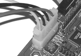 Step 3 Figure 44 Connect one of the HDD cables from your PSU to the AUX 5V / 12V connector on the