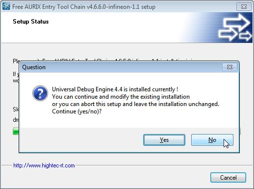 To avoid destroying of an installation of a professional version of UDE, please cancel the UDE 4.4 installation dialog (Figure 6) which only appears if an UDE 4.