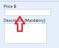 Price field. Input the price of your product. This field is optional. Location, Address and zip code and optional fields.
