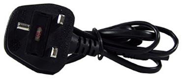 Power cord with 2-pin connector, Euro plug Power Cord