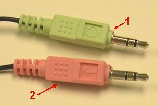 The headset microphons has two plugs at the end, one for the microphone and one for the headphones.