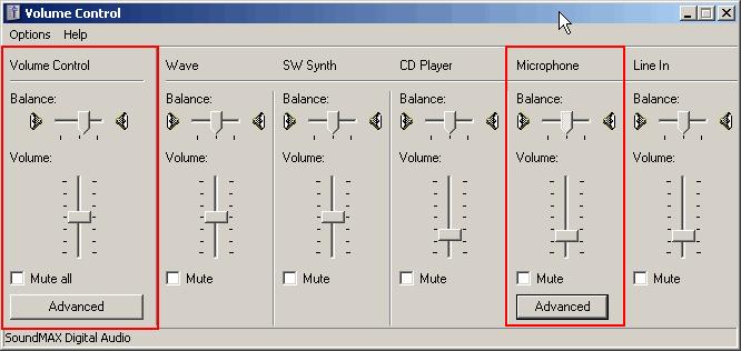 Double-click the icon to bring up the advanced volume control panel, which includes microphone volume: If you don't see all of the volume options listed above,