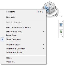 2-24 Autodesk Revit Architecture for Architects and Designers Figure 2-24 Options in the shortcut menu of the ViewCube Figure 2-25 Options in the cascading menu of the Orient to a Direction