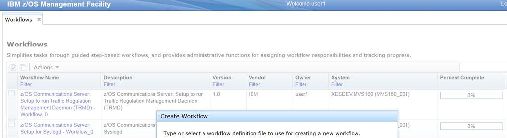 Create the workflows 1.