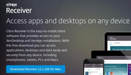 Install Citrix Receiver (Mac) 1.