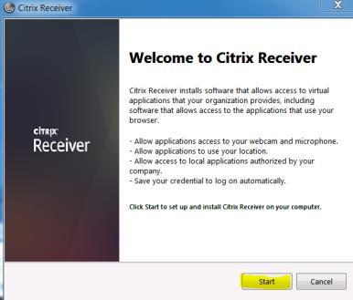 exe file, click Run. The Citrix Receiver software will download to your computer. 3.