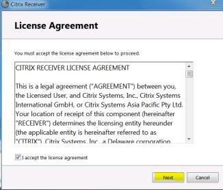 Then click the box next to I accept the license agreement and click Next. 5.
