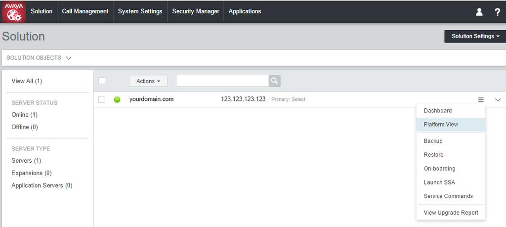 Open the IP Office Web Manager and login. 3.