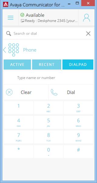 Menu Dialpad Use the Dialpad to place a new telephone call to any number or extension.