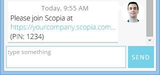 Send link to contact Launch Scopia meeting For Google Hangouts : Google Hangouts will launch in the