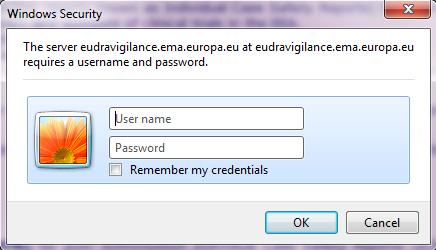 1.2. Create an XEVPRM 1) Log in to the requested EVWEB environment: EVWEB production: XCOMP (test) environment: https://eudravigilance.ema.europa.
