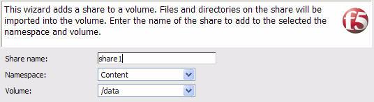 4. From the Namespace list, select the name of the namespace you created in Creating the CIFS Namespace, on page 4-9. In our example, we select Content. 5.