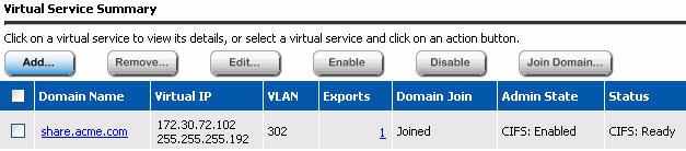 Virtual Service by clicking Virtual Services in the