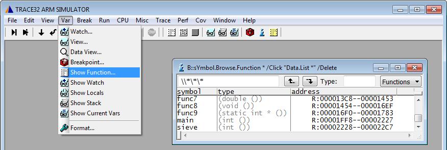 Setting a Program Breakpoint to Any Code Line within a Function Let s set a breakpoint to anzahl = 0 in function sieve(). 1.