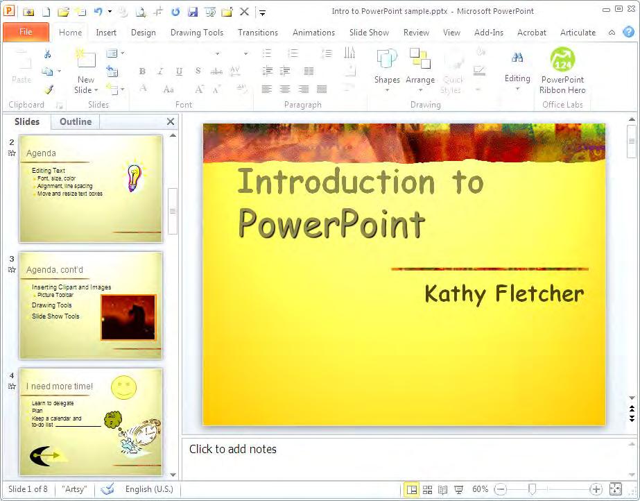 PowerPoint 2010: Basic Skills Application Support and Training Office of Information Technology, West Virginia University