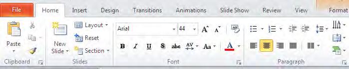 Format the text Select the text box and roll the mouse over the text to select it.