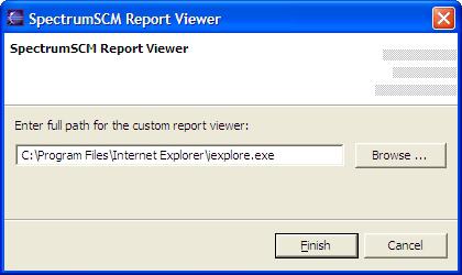 If you wish to view the report in another HTML viewer, this can be specified through the Set Report Viewer option.