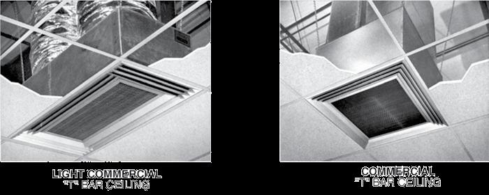 Concentric Duct Kits #CDK180, #CDK240 & #CDK300 Light Commercial T-Bar Ceiling