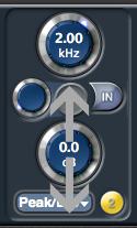 Editing Parameters with a Mouse When using a mouse, MDW EQ knob controls are adjusted by dragging horizontally or vertically. Values increase as you drag upward or to the right.