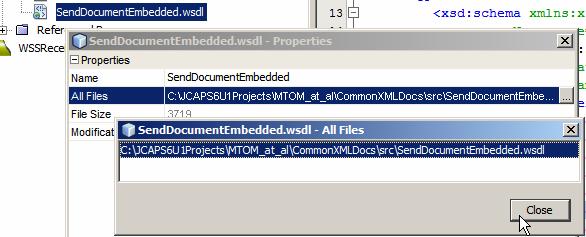 Figure 4-4 Copy the WSDL location to the clipboard Dismiss both