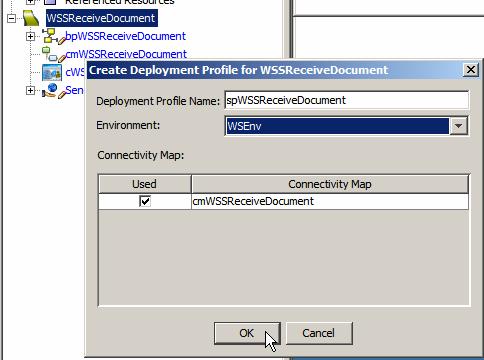 Figure 4-20 Choose Deployment Profile name and the environment to which it