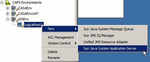 Add a Sun Java System Application Server and a Sun Java System Message Queue.