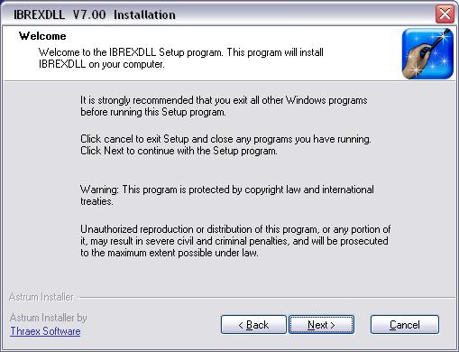 If there is already a version of installed on your PC, an uninstall routine is automatically started. A new window is displayed for uninstalling the software.