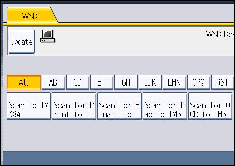 3. Sending Scan Files Using WSD 1. In the destination list, press the destination computer that you want to send to.