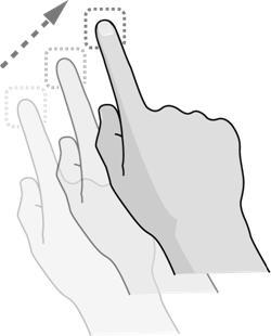 Drag To drag, press and hold your finger with some pressure before you start to move your finger.