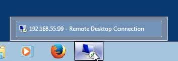 Click on the RDC icon in the taskbar of PC 1. g.