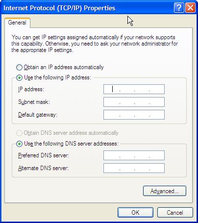 6. If you select Obtain an IP address automatically, click the OK button to finish your configuration. 7. If you select Use the following IP address, ensure that your IP address is from 192.168.1.100 to 192.