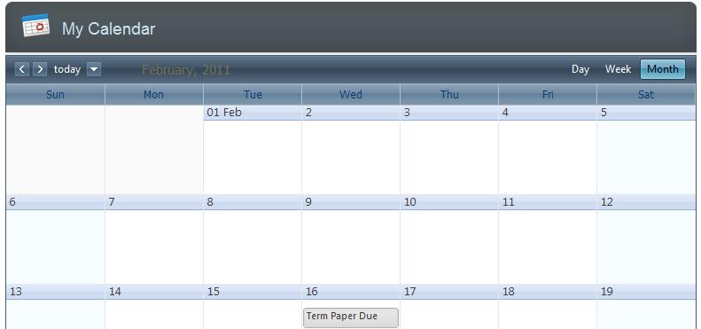 Unit Calendar This feature allows you to enter reminders for upcoming events. 3 5 4.