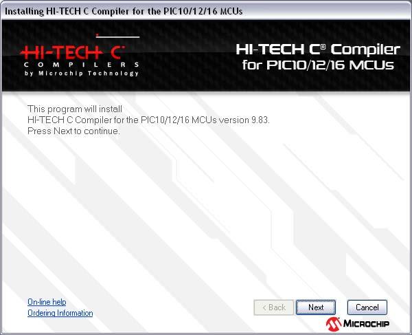 Install HI-TECH (PICC) C Compiler 1.