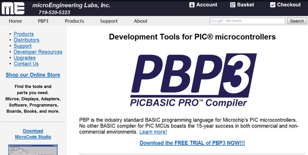 Install PIC BASIC Pro Complier From: microengineering Labs Note: If you are going to use BASIC compiler for this distance training workshop, please