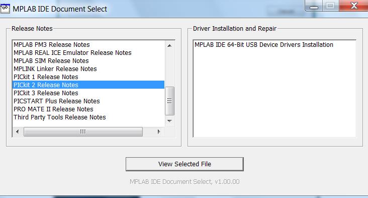 13. If you want to view the software documents, select the document and click View Selected File.