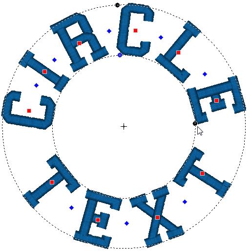 112 LETTER IT Instruction Manual To change the size of Circle text: 1 Select the Circle text you want to adjust. 2 Click and drag the proportional sizing handle.
