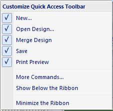 22 AMAZING DESIGNS APPS Instruction Manual Customizing the Quick Access Toolbar One important advantage of the Quick Access toolbar is that it is fully customizable.