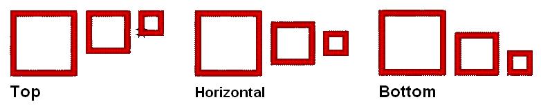 74 AMAZING DESIGNS APPS Instruction Manual Aligning Objects Horizontally and Vertically You can align objects horizontally or vertically.