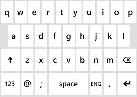 Using the Keyboard When you enter a field that needs text or numbers, a keyboard automatically appears on the screen. After entering your text, press BACK Key to close the keyboard.
