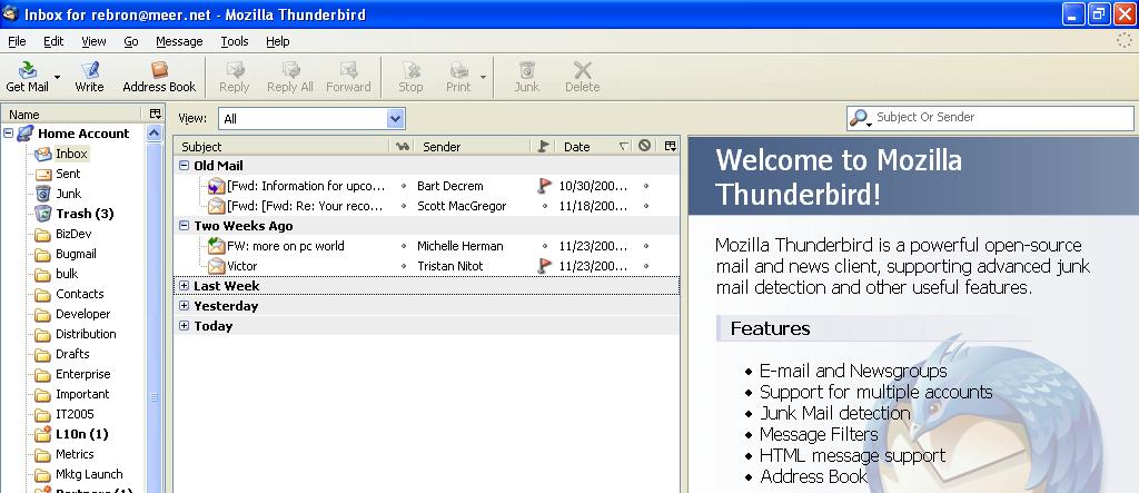 Message Grouping and Mail Views Viewing your mail as a group can help you manage your email even more. Select a column like Date and then press G on your keyboard.